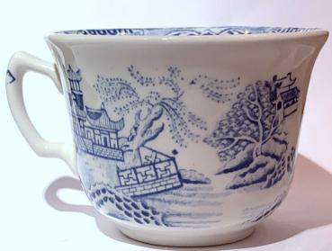 Teetasse und Untertasse - Burleigh Blue Willow - 2.Wahl