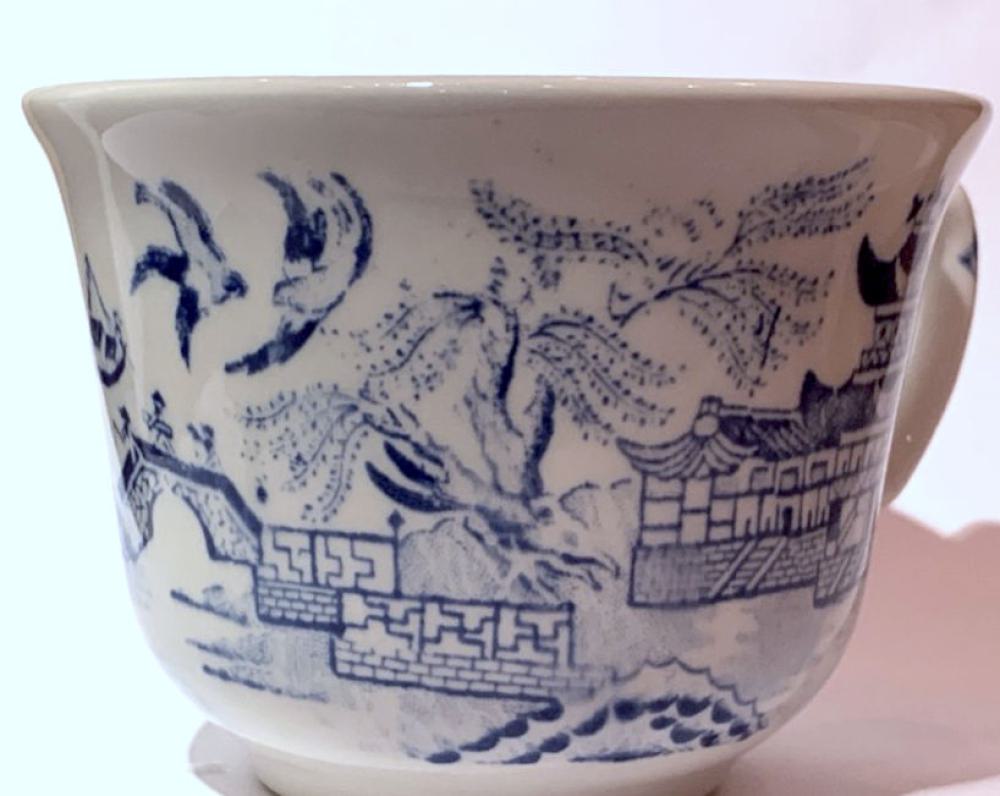 Teetasse und Untertasse - Burleigh Blue Willow - 2.Wahl