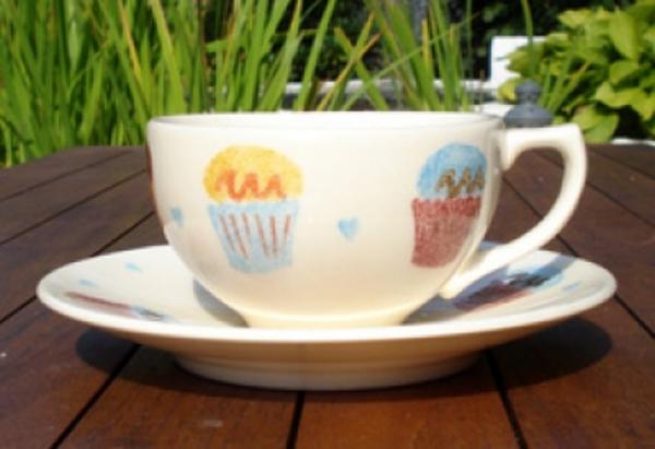 Englisches Geschirr Cup Cakes